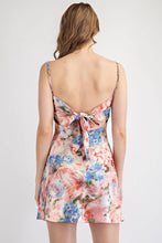 Load image into Gallery viewer, Floral Tie Back Mini Dress
