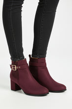 Load image into Gallery viewer, Forever Buckle Heel Booties