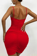 Load image into Gallery viewer, Summer Solid Color Wrapped Spaghetti Bodycon Dress ZK1104