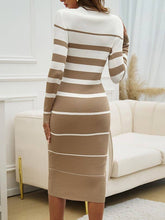 Load image into Gallery viewer, Casual Stripes Sweater Dress