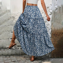 Load image into Gallery viewer, Floral Panels Maxi A-Line Skirt
