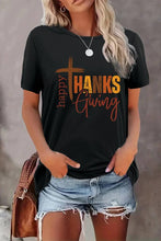 Load image into Gallery viewer, Happy Thanksgiving Print Graphic Top STC356D134