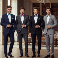 Load image into Gallery viewer, 12pc Pack Assorted Neat Men's Bow Tie & Matching Hanky