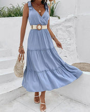 Load image into Gallery viewer, Side Slip High-Waisted A-Line Dress