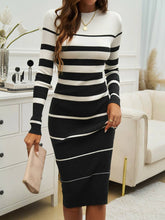 Load image into Gallery viewer, Casual Stripes Sweater Dress
