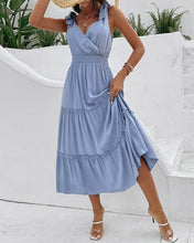 Load image into Gallery viewer, Side Slip High-Waisted A-Line Dress