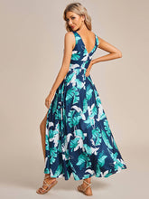Load image into Gallery viewer, Tea Length Side Split Printed Dresses