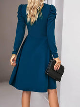 Load image into Gallery viewer, Puff Sleeve Wrap Dress