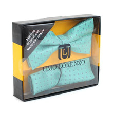Load image into Gallery viewer, 12pc Pack Assorted Neat Men's Bow Tie & Matching Hanky