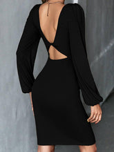 Load image into Gallery viewer, Twisted Back Long Sleeve Dress