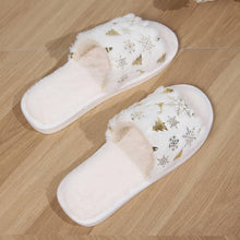 Load image into Gallery viewer, Christmas Gift Open-toe Plush Home Slipper