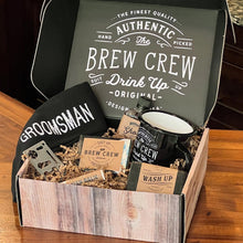 Load image into Gallery viewer, Brew Crew Groomsman Gift Box