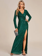 Load image into Gallery viewer, Pleated Sequin Dresss