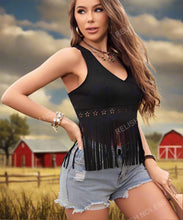 Load image into Gallery viewer, No less Country Fringe Top