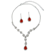 Load image into Gallery viewer, Crystal Eye Teardrop Necklace Set
