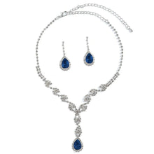 Load image into Gallery viewer, Crystal Eye Teardrop Necklace Set