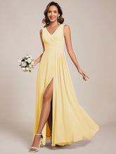 Load image into Gallery viewer, A-line sleeveless bridesmaid dress
