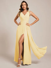 Load image into Gallery viewer, A-line sleeveless bridesmaid dress
