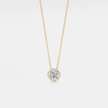 Load image into Gallery viewer, Moissanite Halo Necklace