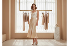 Load image into Gallery viewer, Fishtail Satin Skirt