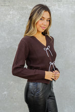 Load image into Gallery viewer, Bow button sweater