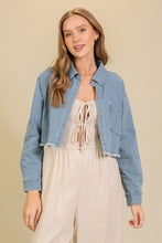 Load image into Gallery viewer, Cropped Denim Jacket