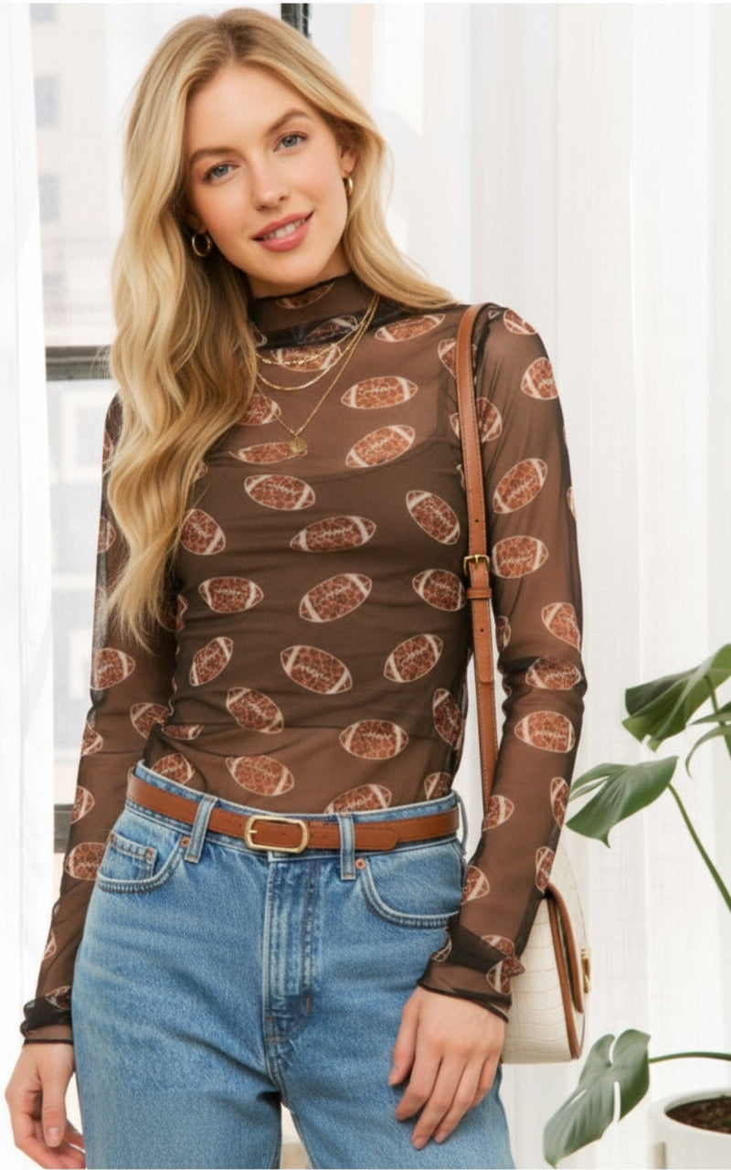 Mesh Football Top – Say Yes Bridal & Boutique