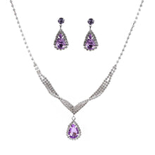 Load image into Gallery viewer, Crystal Teardrop Statement Necklace Set