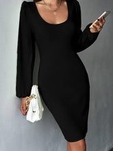 Load image into Gallery viewer, Twisted Back Long Sleeve Dress