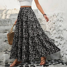 Load image into Gallery viewer, Floral Panels Maxi A-Line Skirt