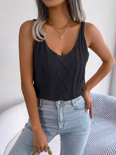 Load image into Gallery viewer, V-Neck Twist Cut-Out Knitted Tank Top