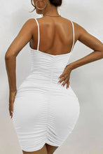 Load image into Gallery viewer, Summer Solid Color Wrapped Spaghetti Bodycon Dress ZK1104