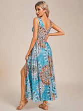 Load image into Gallery viewer, Tea Length Side Split Printed Dresses