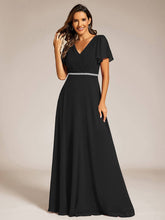 Load image into Gallery viewer, Midi Length Ruffles Sleeves Chiffon Dresses
