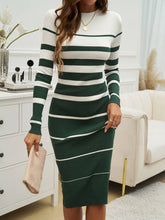 Load image into Gallery viewer, Casual Stripes Sweater Dress