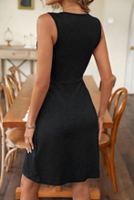 Load image into Gallery viewer, Solid Twisted V-Neck Sleeveless Summer Dress