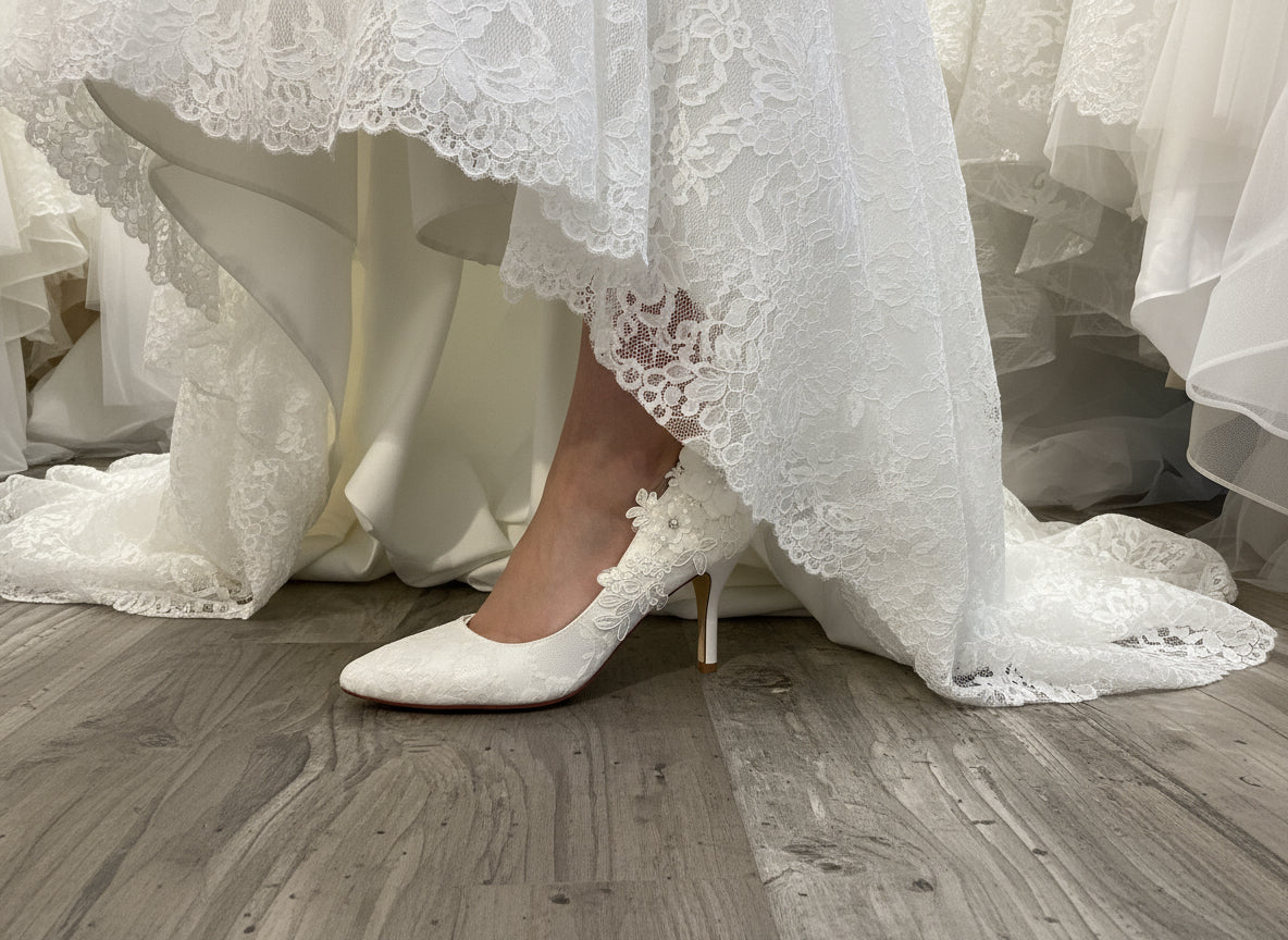 Lace Satin Wedding Heel – Say Yes Bridal & Boutique
