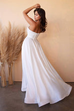 Load image into Gallery viewer, Satin Strapless Bridal Gown