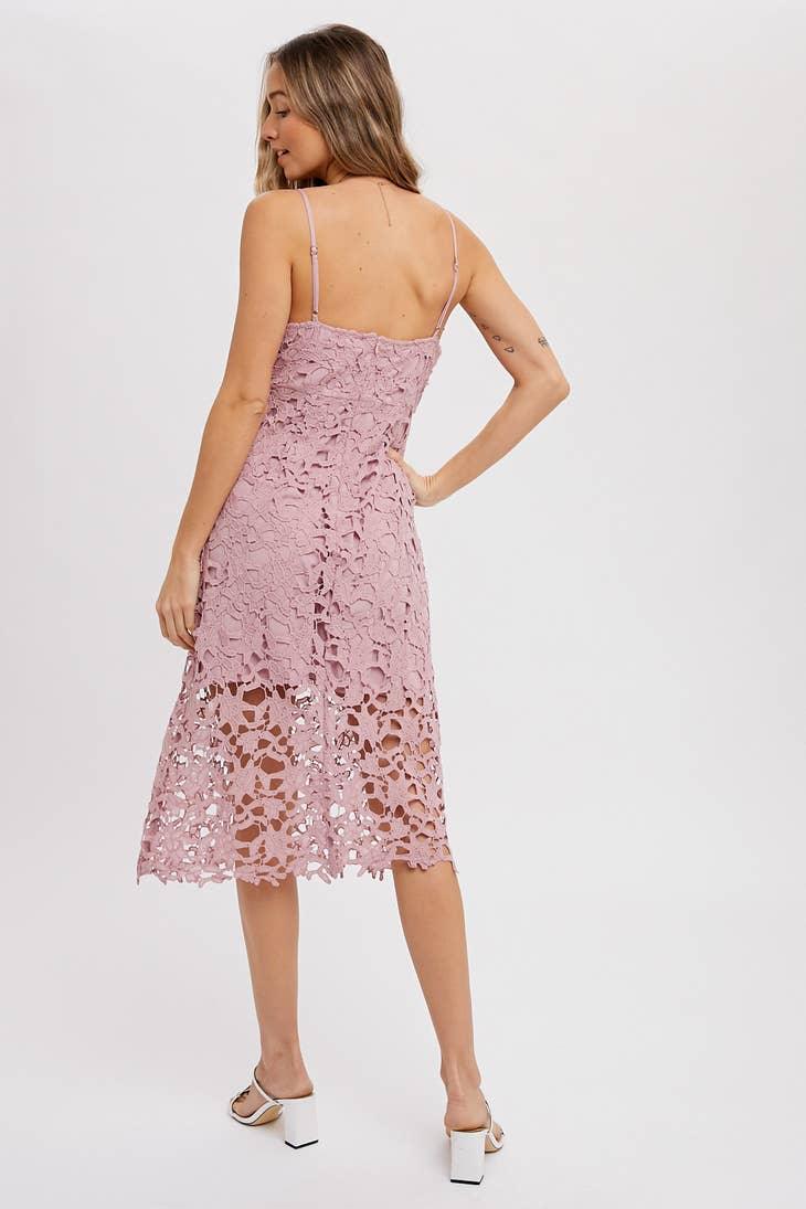 Crochet Lace Midi Dress Medium