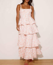 Load image into Gallery viewer, Bow Party Floral Cake Tiered Dress
