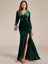 Load image into Gallery viewer, Fishtail Velvet Evening Dress
