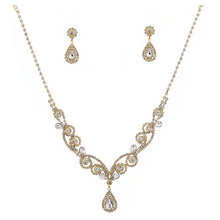 Load image into Gallery viewer, Classic Bridal Vine Theme Pear Necklace Set
