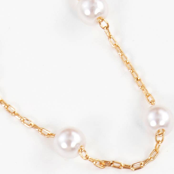 Chain Pearl Bridesmaid Necklace