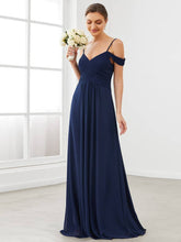 Load image into Gallery viewer, A Line Off Shoulder Bridesmaid Dress

