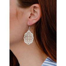 Load image into Gallery viewer, E-719 Silver Cutout Earrings
