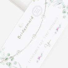 Load image into Gallery viewer, Chain Pearl Bridesmaid Necklace
