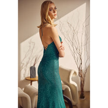 Load image into Gallery viewer, Sequin V-Neck Evening Gown
