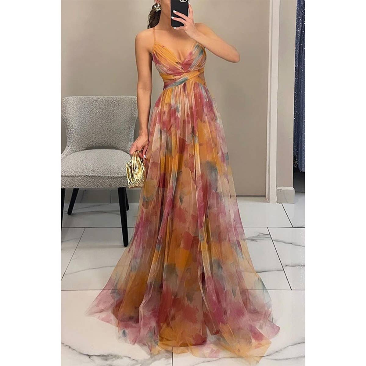 knee length dresses for ladies Swing Swing Mesh Dress main image 1