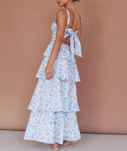 Load image into Gallery viewer, Bow Party Floral Cake Tiered Dress
