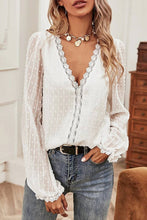 Load image into Gallery viewer, Solid Swiss Dot Lace Blouse
